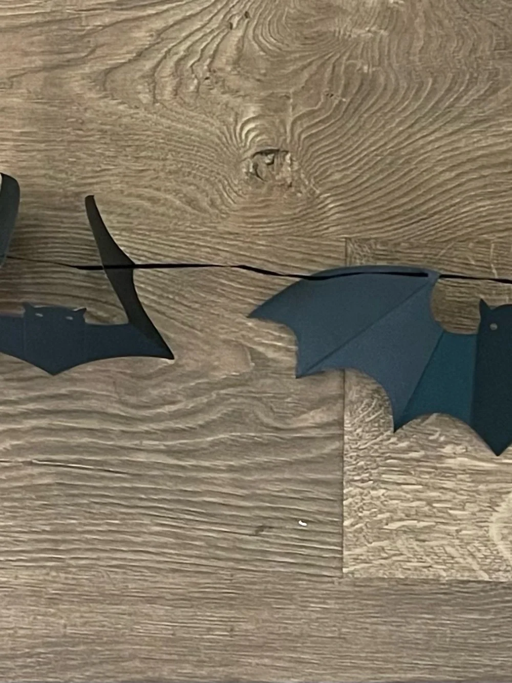 Vintage 1980’s Die Cut Happy Halloween 10ft Banner 3d Bats & Glitter Party Decor